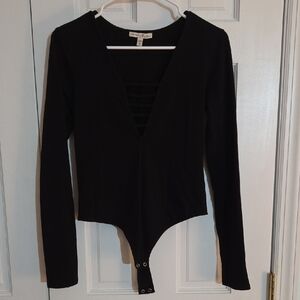 Express Black Long Sleeve Bodysuit